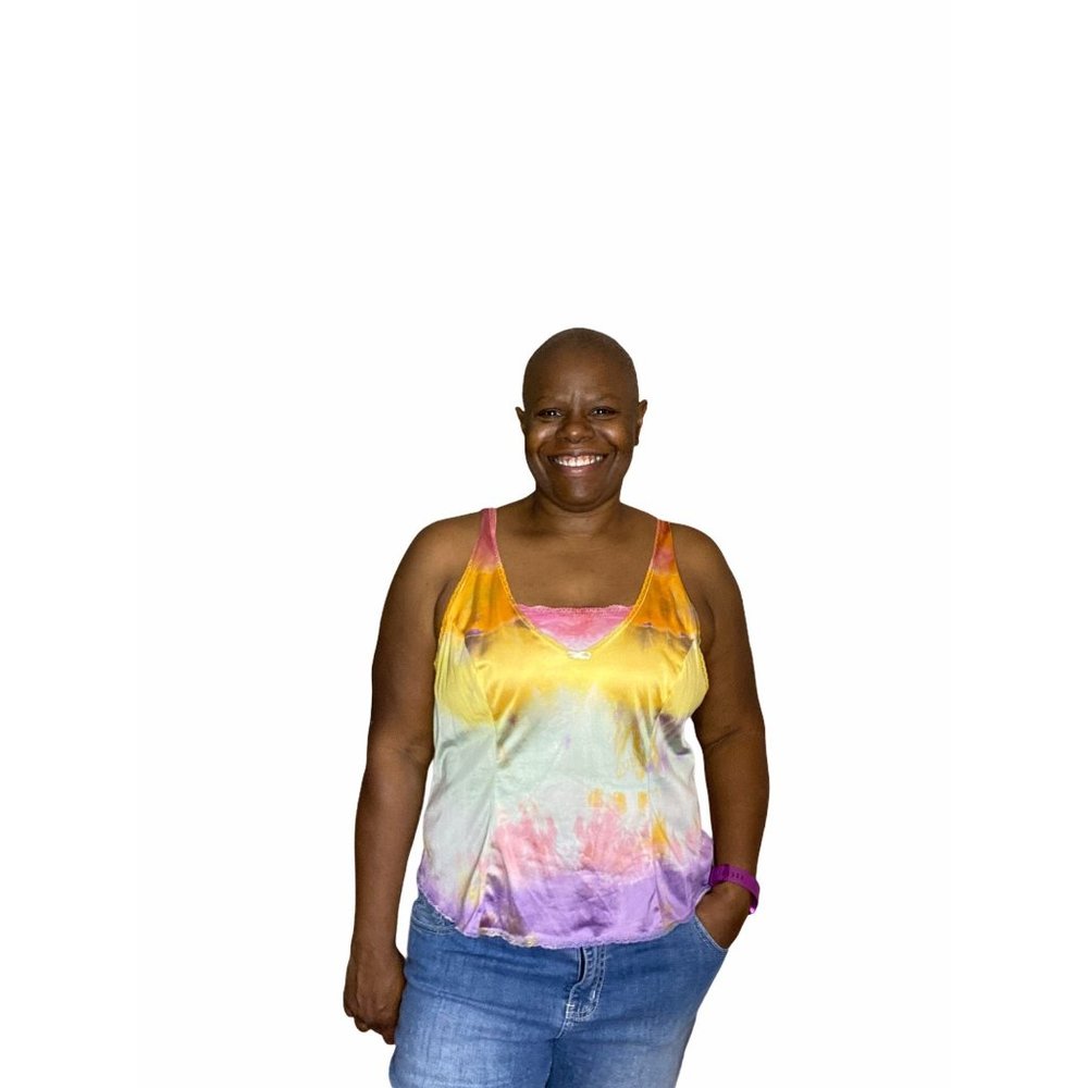 Vassarette Vintage Tie Dye Camisole Tank Top Size 2XL